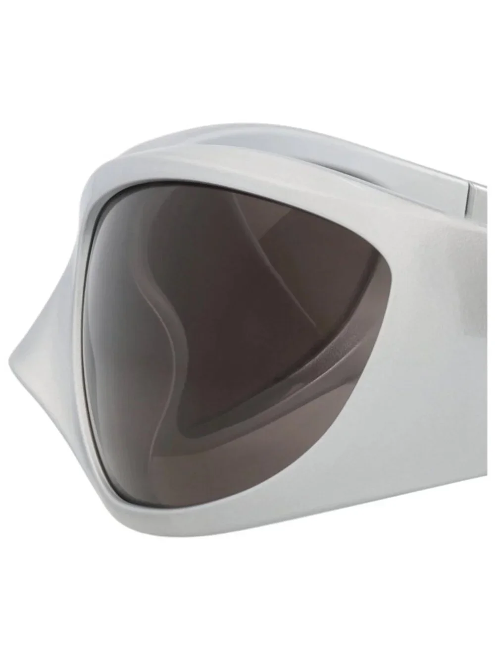 New Balenciaga Women's Sunglasses Shield Wrap Bio Injection Frame Silver Silver